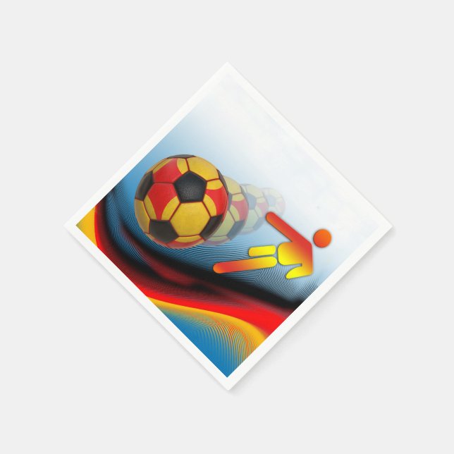 Serviette Jetable Dynamique du football et du football (Coin)