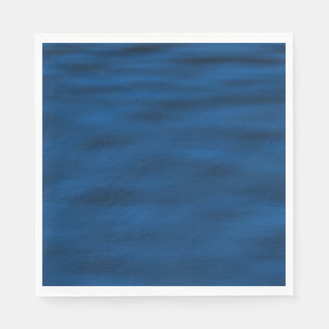 Serviette Jetable Eau Bleue Foncé Ondes (Devant)