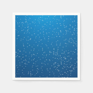 Serviette Jetable Eau Bleue Profonde Et Petites Bulles