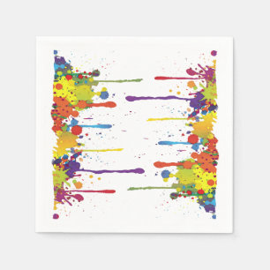 Serviette Jetable ÉCLABOUSSURE DRÔLE II DE COULEUR + votre backgr.