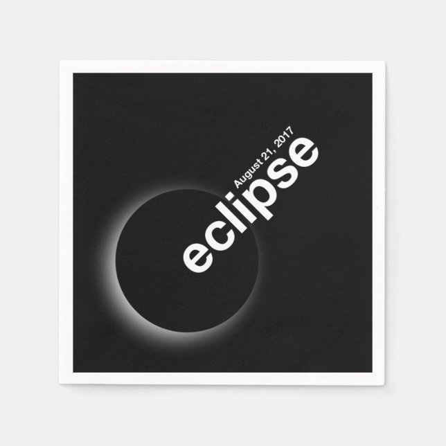 Serviette Jetable Eclipse 2017 (Devant)