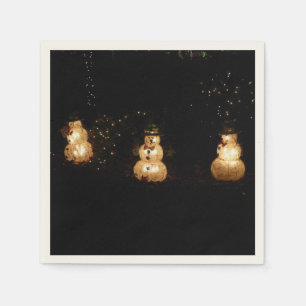 Serviette Jetable Écran Luminaire Snowman