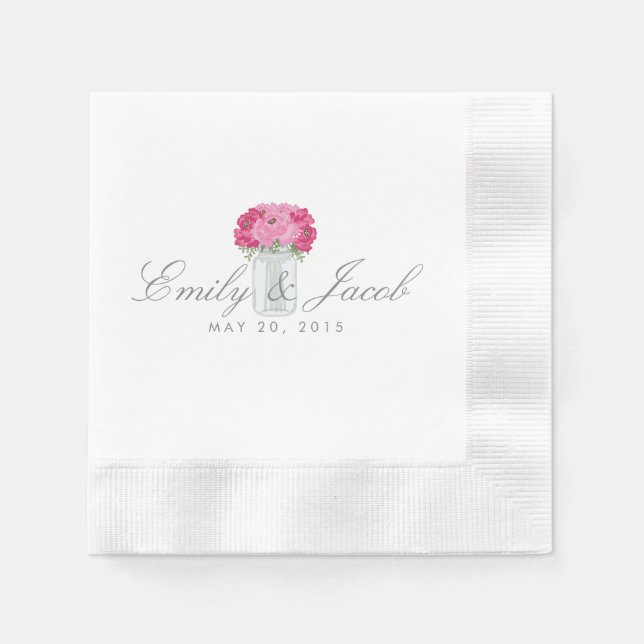 Serviette Jetable Elegant Mason Jar (Devant)