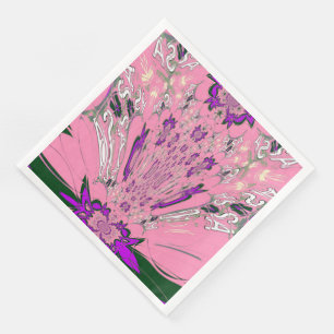 Serviette Jetable Elégant Monogram Bloom : Magnifiquement Motif pers