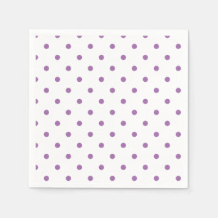 Serviette Jetable élégant pois violet