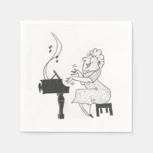 Serviette Jetable Elle est musique à mes serviettes de papier