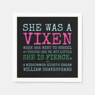 Serviette Jetable ELLE ÉTAIT UN VIXEN Cocktail Napkins