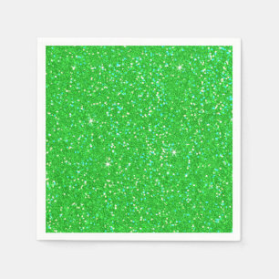Serviette Jetable Émeraude Vert Parties scintillant Effet Étincelle