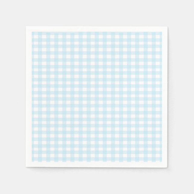 Serviette Jetable En vichy bleu (Devant)