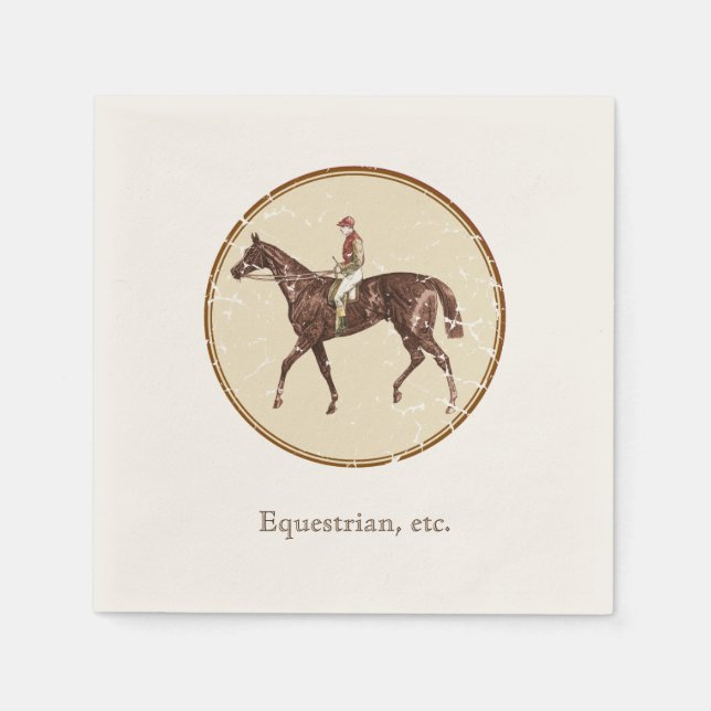 Serviette Jetable Equestre vintage (Devant)