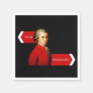 Serviette Jetable Équipe Wolfgang. Wolfgang Amadeus Mozart fan