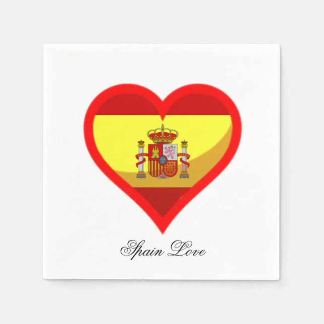 Serviette Jetable Espagne amour (Devant)