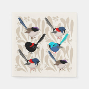 Serviette Jetable Fairy Wrens