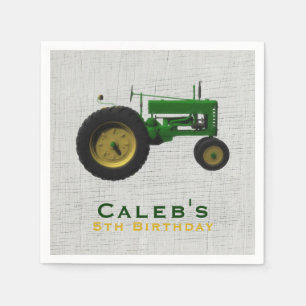 Serviette Jetable Faveur de fête d'anniversaire de tracteur de basse