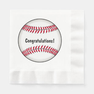 Serviette Jetable Félicitations au baseball