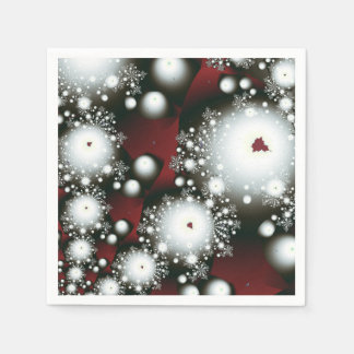 Serviette Jetable Festif 2 Snowflakes Art Fractal fin