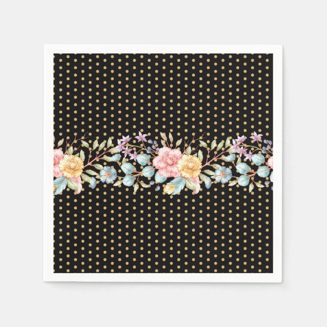 Serviette Jetable Festif Night Blooms (Devant)