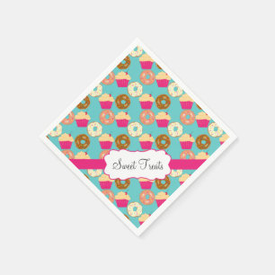 Serviette Jetable Festins, butées toriques et petits gâteaux doux