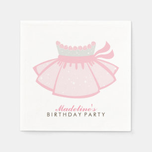 Serviette Jetable Fête d'anniversaire de la fille Tutu rose