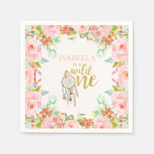 Serviette Jetable Fête d'anniversaire sauvage Napkin Boho Dreamcatch