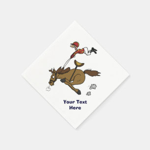 Serviette Jetable Fête de la course de cheval drôle