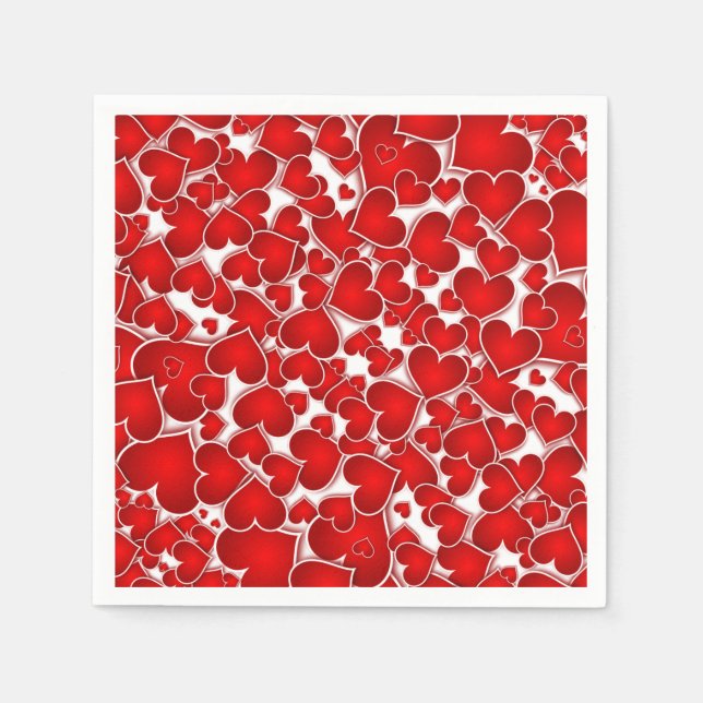 Serviette Jetable Fête de la Saint Valentin moderne (Devant)