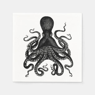 Serviette Jetable Fête de Steampunk ! poulpe victorienne kraken cthu