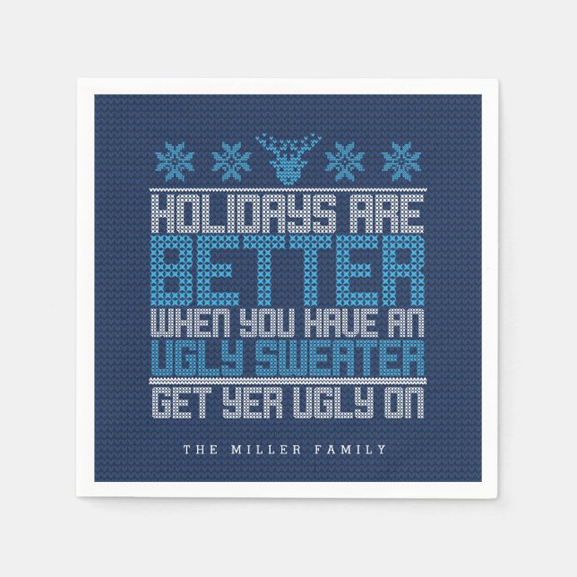 Serviette Jetable Fête de sueur moche (Devant)