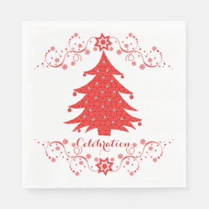 Serviette Jetable Fête des arbres de Noël
