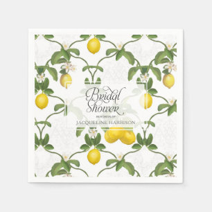 Serviette Jetable Fête des mariées Citron Espalier Trellis Citrus Fl