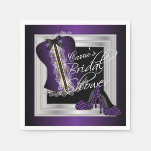 Serviette Jetable Fête des mariées de lingerie glamour Violet