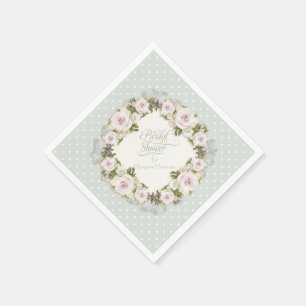 Serviette Jetable Fête des mariées Décor Fête Joli Roses Succulent