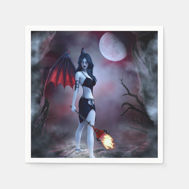 Serviette Jetable Feu de lune Succubus (Devant)