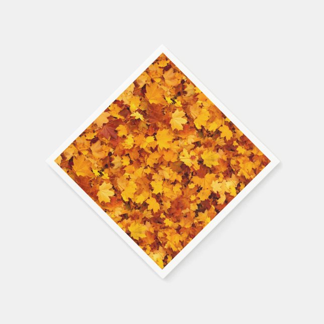 Serviette Jetable Feuilles d'automne (Coin)