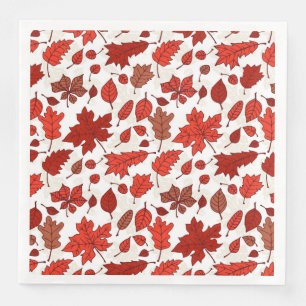 Serviette Jetable Feuilles d'automne motif