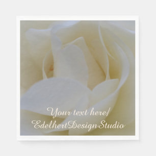 Serviette Jetable Fin de rose blanc vers le haut des serviettes de