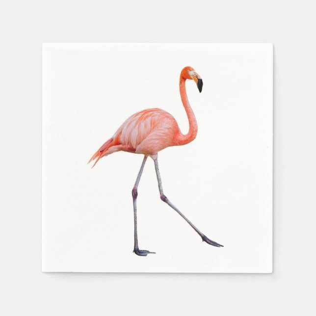 Serviette Jetable Flamant rose rose (Devant)