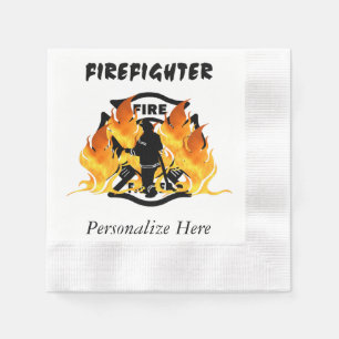 Serviette Jetable Flames du service d'incendie