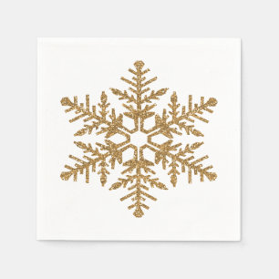 Serviette Jetable Fléau de neige Gold Faux Parties scintillant