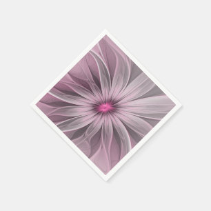 Serviette Jetable Fleur de fantaisie abstraite Art fractal floral de