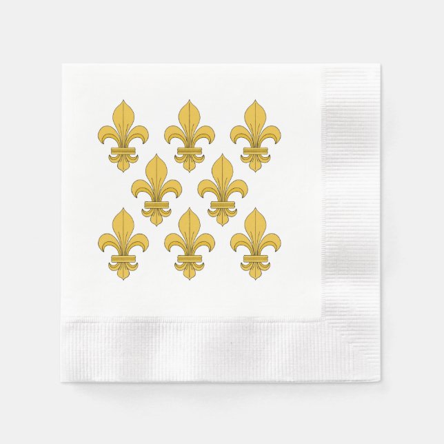 Serviette Jetable Fleur de lis (Devant)