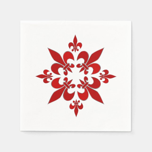 Serviette Jetable Fleur de Lis (Devant)