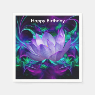 Serviette Jetable Fleur de lotus pourpre et sa signification