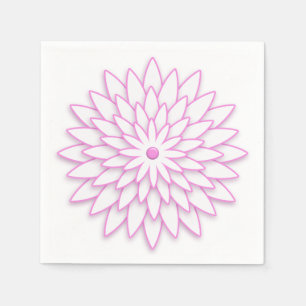 Serviette Jetable Fleur géométrique abstraite