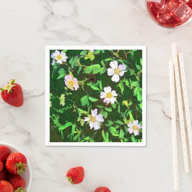 SERVIETTE JETABLE FLEUR SAUVAGE (En situation)