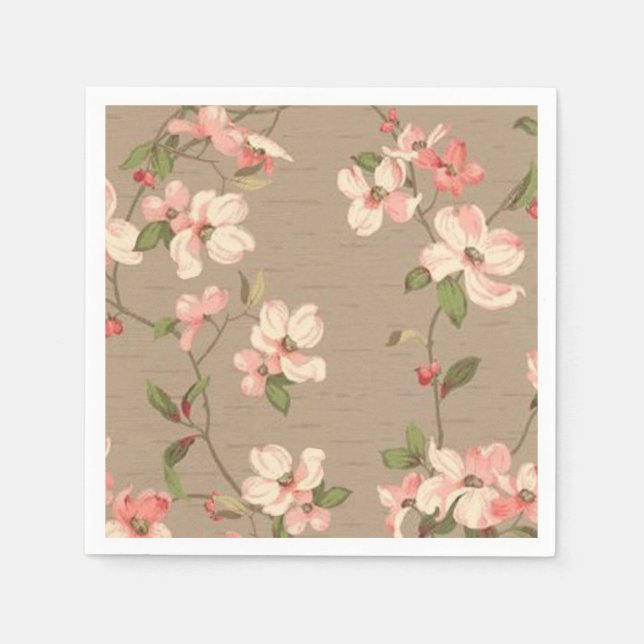 Serviette Jetable Fleurs d'Apple (Devant)