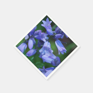 Serviette Jetable Fleurs de Bell assez bleues