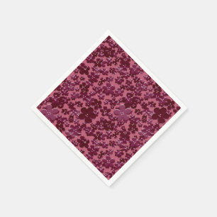Serviette Jetable Fleurs éparses, NAPKINES DE FÊTE DE PAPIER