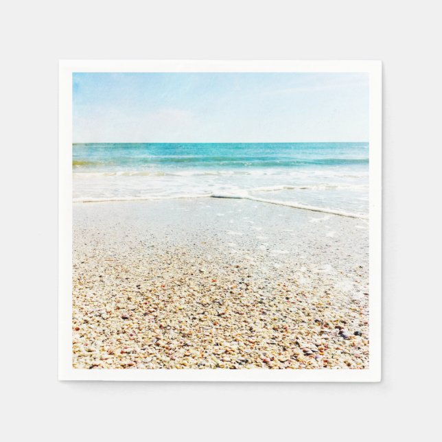 Serviette Jetable Floride Plage tropicale Sable Ocean Waves Sea Shav (Devant)