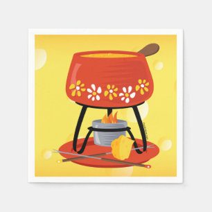 Serviette Jetable Fondue de fromage